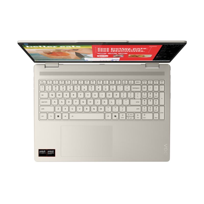 zdjecie-1754542596.jpg Lenovo Yoga 7 16AKP10 Ryzen AI 7 350 16" 2.8K OLED 500nits Glossy 120Hz 16GB LPDDR5x SSD512 Radeon 860M Graphics 70Wh Win11 Seashell