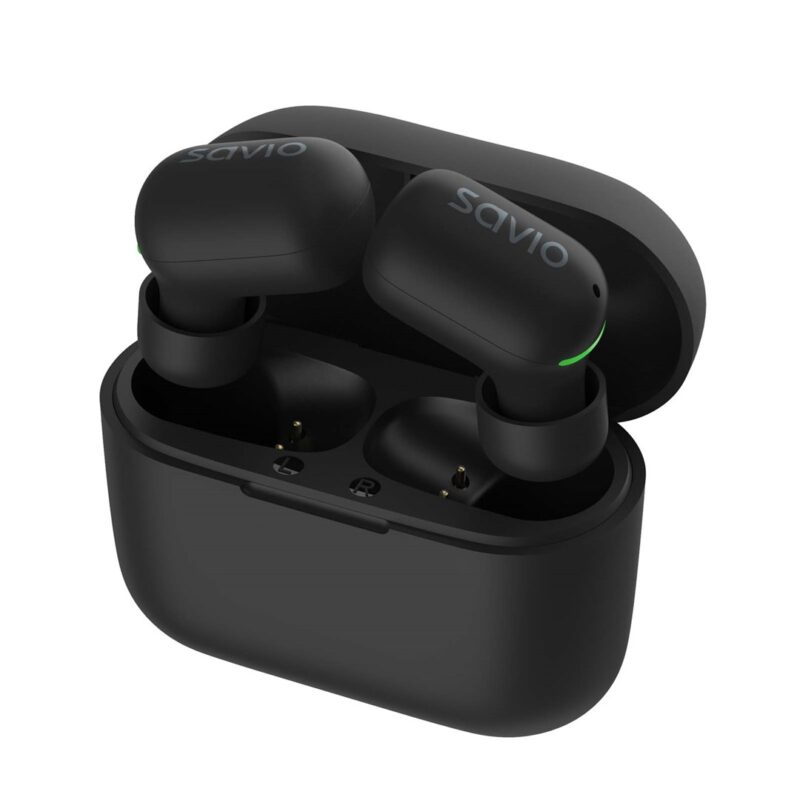 zdjecie-1754543220.jpg Savio TWS-09 | Słuchawki bezprzewodowe Bluetooth 5.1 | Wodoodporne IPX5