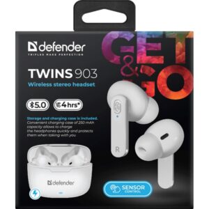 zdjecie-1754543340-1.jpg Defender Twins 903 | Słuchawki douszne Bluetooth 5.0 | Mikrofon