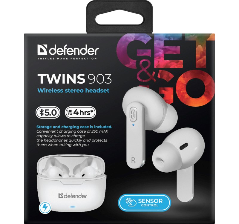 zdjecie-1754543340-1.jpg Defender Twins 903 | Słuchawki douszne Bluetooth 5.0 | Mikrofon