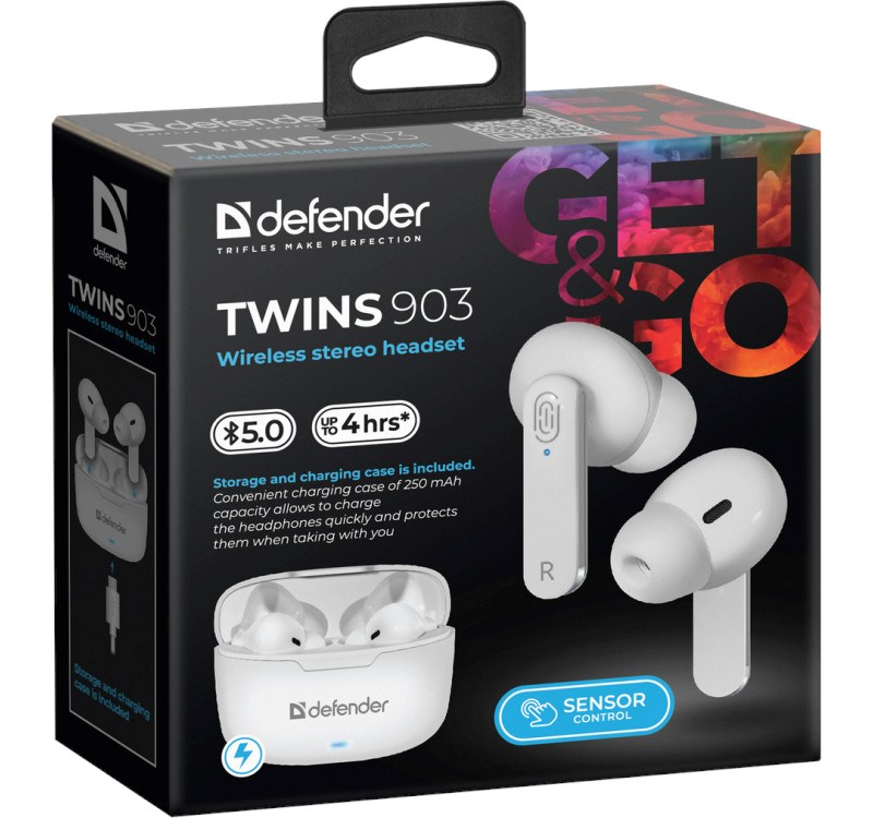 zdjecie-1754543341-1.jpg Defender Twins 903 | Słuchawki douszne Bluetooth 5.0 | Mikrofon