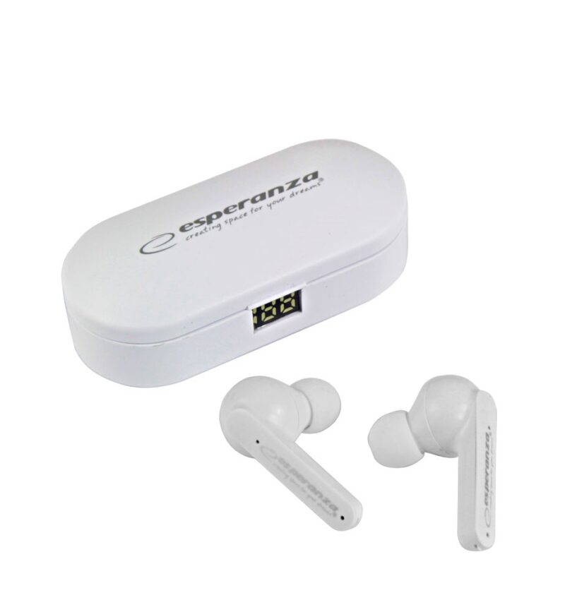 zdjecie-1754543567-1.jpg Esperanza Phoebe EH230W | Słuchawki douszne TWS | Bluetooth 5.0 | Białe | 3h odtwarzania
