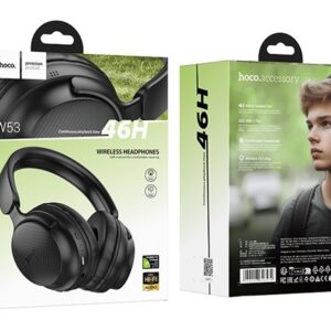 Hoco W53 Tone | Słuchawki bezprzewodowe nauszne | Bluetooth 5.4 | 46h pracy | Czarne