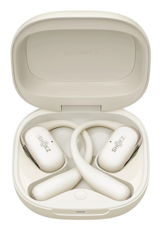 zdjecie-1754544363.jpg Shokz OpenFit 2 Beige | Open-Ear | Bluetooth 5.4 | 48h z etui