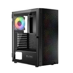 010a50c2cea7e462fca50d30773c1b46.jpg Obudowa Komputerowa LOGIC ARAMIS ARGB MIDI USB 3.0 Czarna