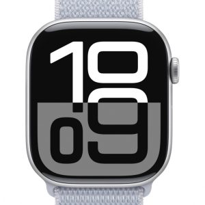 Watch Series 10 GPS, koperta 46 mm z aluminium w kolorze srebrnym z opaską sportową w kolorze błękitnego obłoku