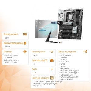 0cace4027943c547e98b803e1764bb2b.jpg Płyta główna B860 GAMING PLUS WIFI s1851 4DDR5 ATX