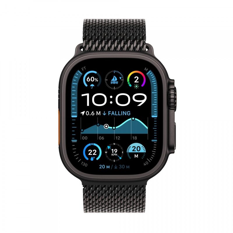 0cd3f325de7b321650944b26085b2949.jpg Watch Ultra 2 GPS + Cellular, koperta 49 mm z tytanu w kolorze czarnym z bransoletą mediolańską L z tytanu w kolorze czarnym