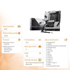 Płyta główna PRO Z790-A MAX WIFI s1700 4DDR5 HDMI/DP ATX