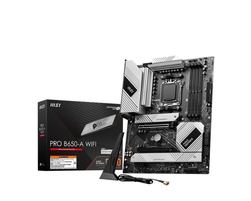 17ac56a603c7b85a3a3215e781e0e72b.jpg Płyta główna PRO B650-A WIFI AM5 4DD 5 HDMI/DP mATX