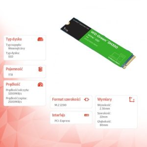 18a16b6e63fd29869e514a01fa6c4e46.jpg Dysk SSD Green 1TB M.2 2280 SN350 NVMe PCIe