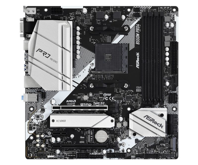 197060c4a402313a3e8f146dbd5be96f.jpg Płyta główna B550M Pro4 AM4 4DDR4 HDMI/DP/D-SUB M.2 mATX