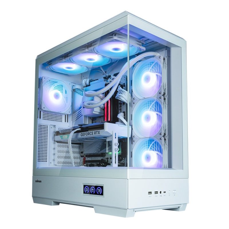 21f060896717de256eed25d7049ca658.jpg Obudowa P50 DS WHITE Mid-Tower 4x ARGB Fans