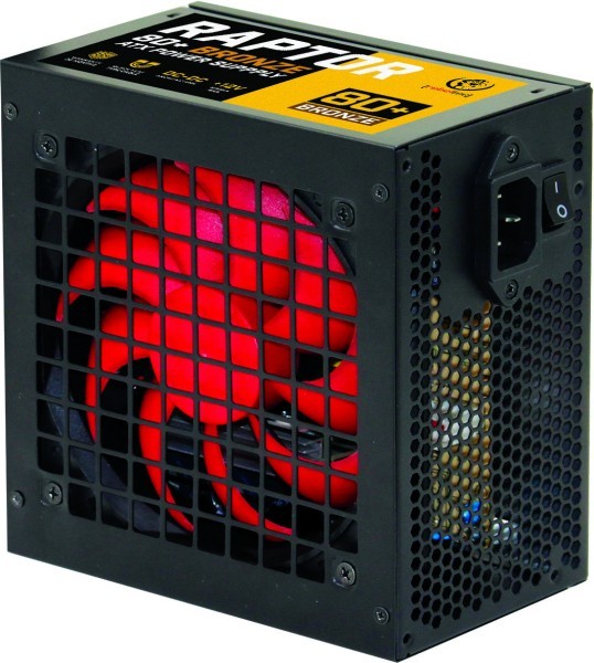 27a391a5cd0a56504ecfea22c57bf727.jpg Zasilacz ATX RAPTOR 500W,BRONZE 80+,Single Rail, DC-DC