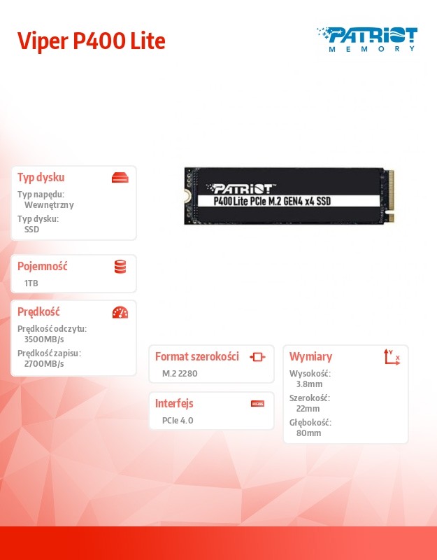 2c10c2973259915d4d4d8ded7a1169da.jpg Dysk SSD 1TB Viper P400 Lite 3500/2700MB/s PCIe M.2 Gen 4x4 NVMe1.4