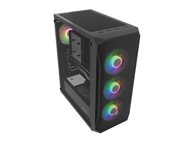 33479cd3f714756b2b325f7fcdee743c.jpg Obudowa Fury Shobo SH4F RGB Midi Tower z oknem Czarna