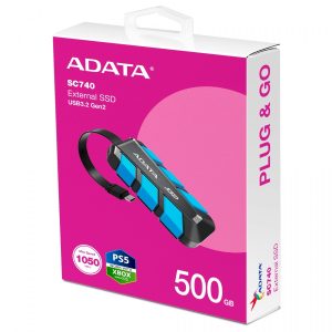 394441d1d45d3a33648cc45b493be575.jpg Dysk zewnętrzny SSD SC740 500G U3.2C 1050/1000 MB/s niebieski