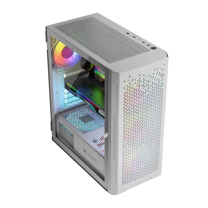 394cca8f4ebfd3ea40ef412d4586f6fc.jpg Obudowa Komputerowa Logic Aramis ARGB Midi USB 3.0 Biała