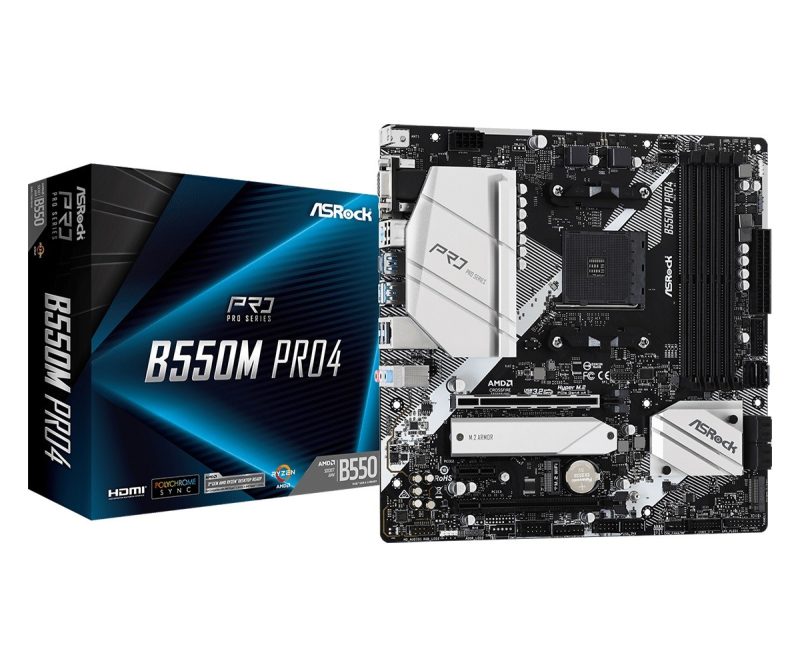 404a109eade6d96a920819ae8b38db09.jpg Płyta główna B550M Pro4 AM4 4DDR4 HDMI/DP/D-SUB M.2 mATX