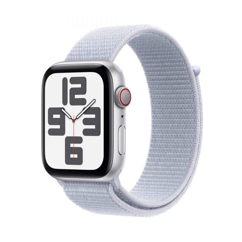422a0e46db87a21ba419bba5b63b5e65.jpg Watch SE GPS + Cellular, koperta 44 mm z aluminium w kolorze srebrnym z opaską sportową w kolorze błękitnego obłoku
