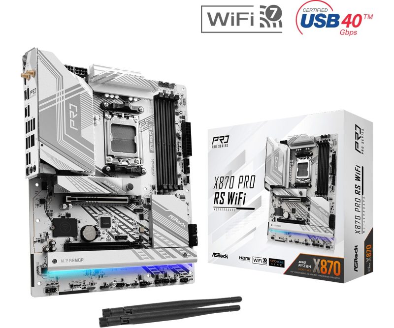 54e2323b9bd53371daf8de5dec7551ed.jpg Płyta główna X870 PRO RS WIFI AM5 4DDR5 M.2 ATX
