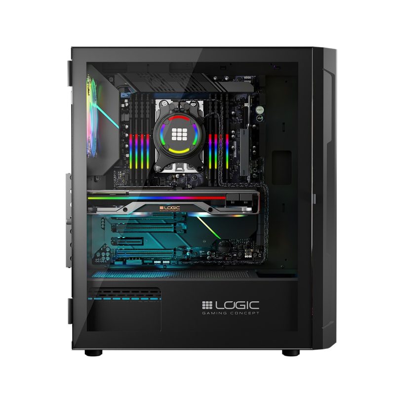 56cb555b739fe4e9cfe61fd87a2117e8.jpg Obudowa Komputerowa LOGIC ARAMIS ARGB MIDI USB 3.0 Czarna