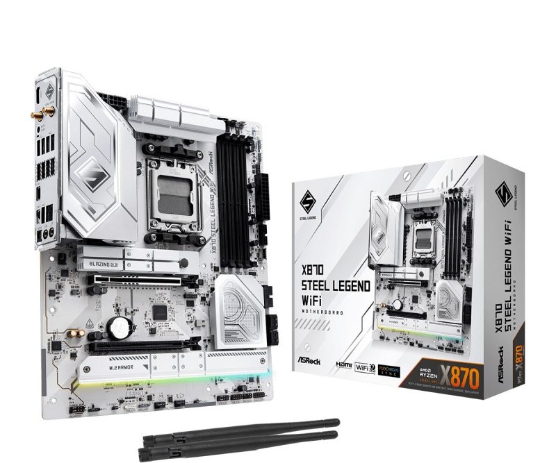 5ad0749ce564f8d03946a2326aefe4fc.jpg Płyta główna X870 STEEL LEGEND WIFI AM5 4DDR5 M.2 ATX