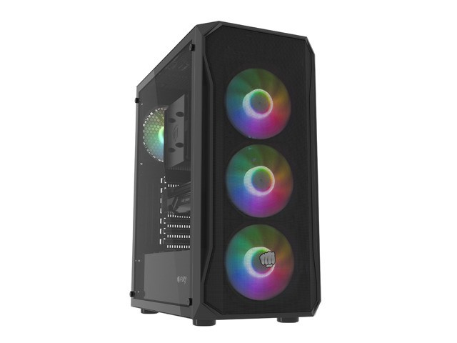 5b7fd9aa5ded912b2d35e18de94c92c6.jpg Obudowa Fury Shobo SH4F RGB Midi Tower z oknem Czarna