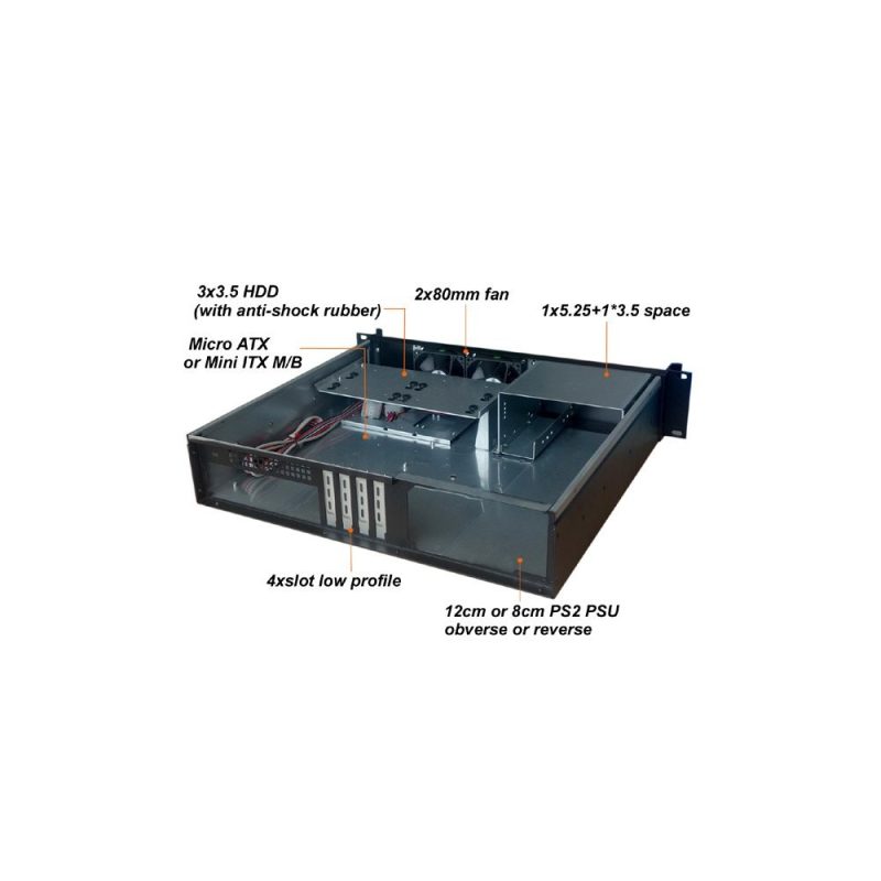 5c861329290465f44a579ad96d87be47.jpg Kompaktowa obudowa PC ATX Rack 19cali 2U czarna