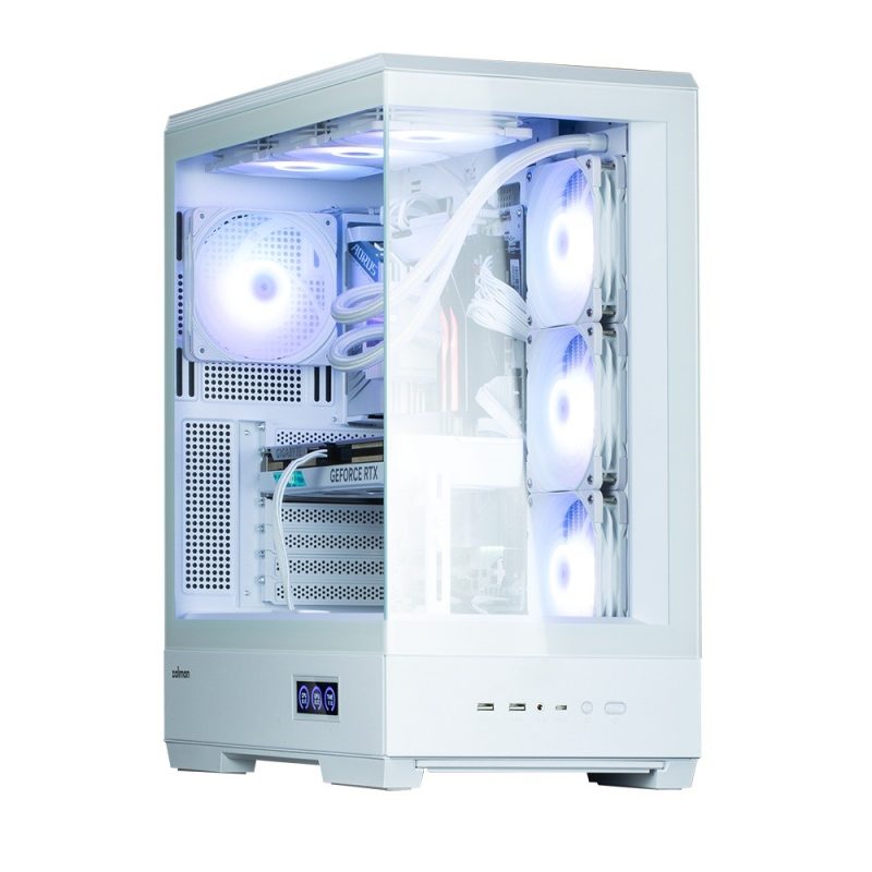 604cba5f6a9d61a97e76877a7c6dd571.jpg Obudowa P50 DS WHITE Mid-Tower 4x ARGB Fans