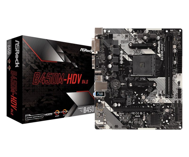 62d724c941102482fbd1fb6344aa4536.jpg Płyta główna B450M-HDV R4.0 AM4 2DDR4 VGA/DVI/HDMI/M.2 uATX
