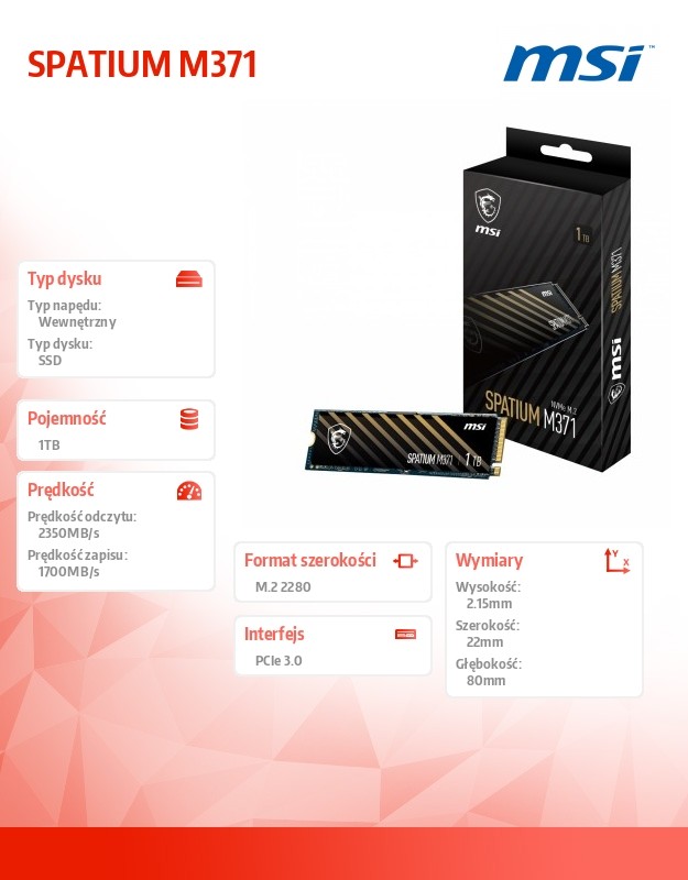 64866e6844634cb4ad838a9985cfde61.jpg Dysk SSD SPATIUM M371 1TB M.2 PCIe3 2350/1700MB/s