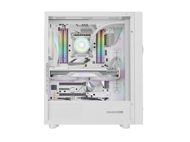 709c7d82b1e666d45aeb80c646967441.jpg Obudowa Genesis Diaxid 605 ARGB MIDI TOWER USB-C Biała