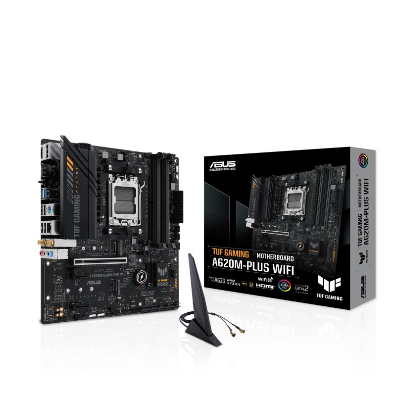 8023c869ba9fe3a9df2944e086c827e7.jpg Płyta główna TUF GAMING A620M-PLUS WIFI AM5 4DDR5 HDMI/DP mATX