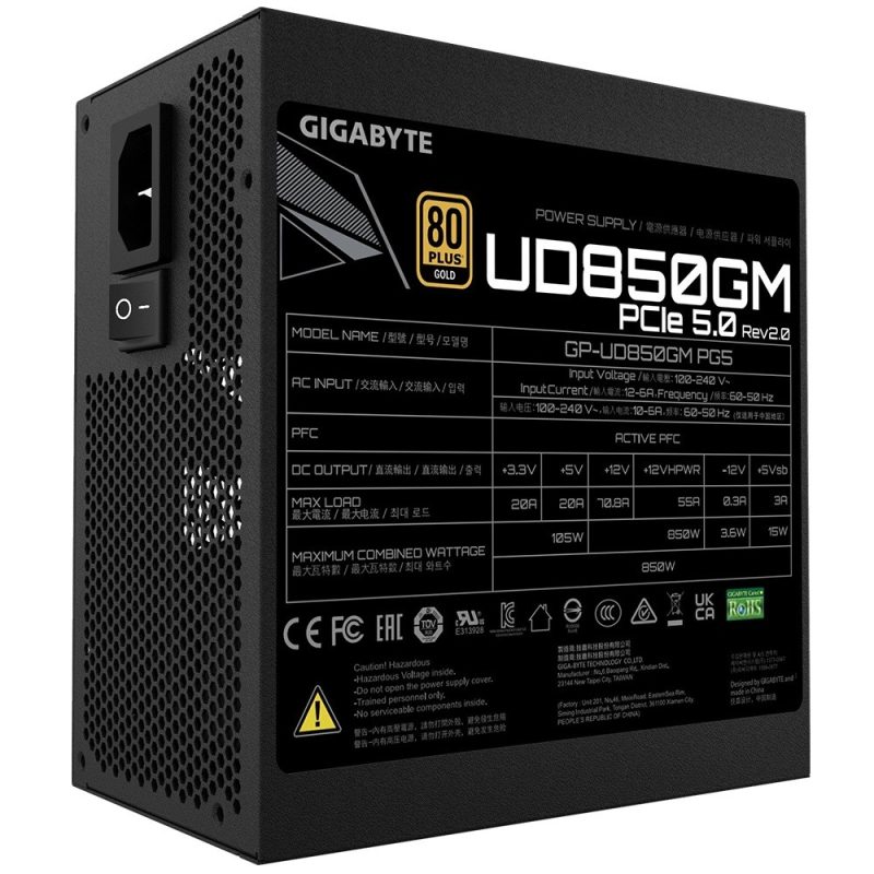 8a65ef99f52f358921267515485015a1.jpg Zasilacz UD850GM PG5 850W 80PLUS GOLD PFC ATX