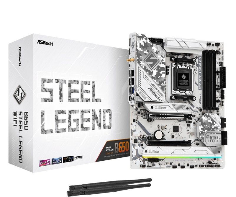 Płyta główna B650 STEEL LEGEND WIFI AM5 4DDR5 HDMI/DP M.2 ATX