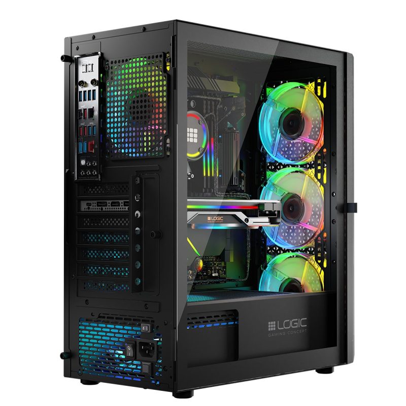 8e6414ff4090c36bcc314fa6f0f863bc.jpg Obudowa Komputerowa LOGIC ARAMIS ARGB MIDI USB 3.0 Czarna