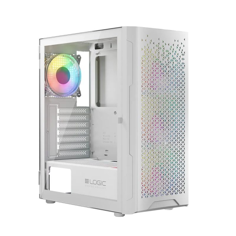 98007bd4a026f93c5ab889d8cc4fafdf.jpg Obudowa Komputerowa Logic Aramis ARGB Midi USB 3.0 Biała