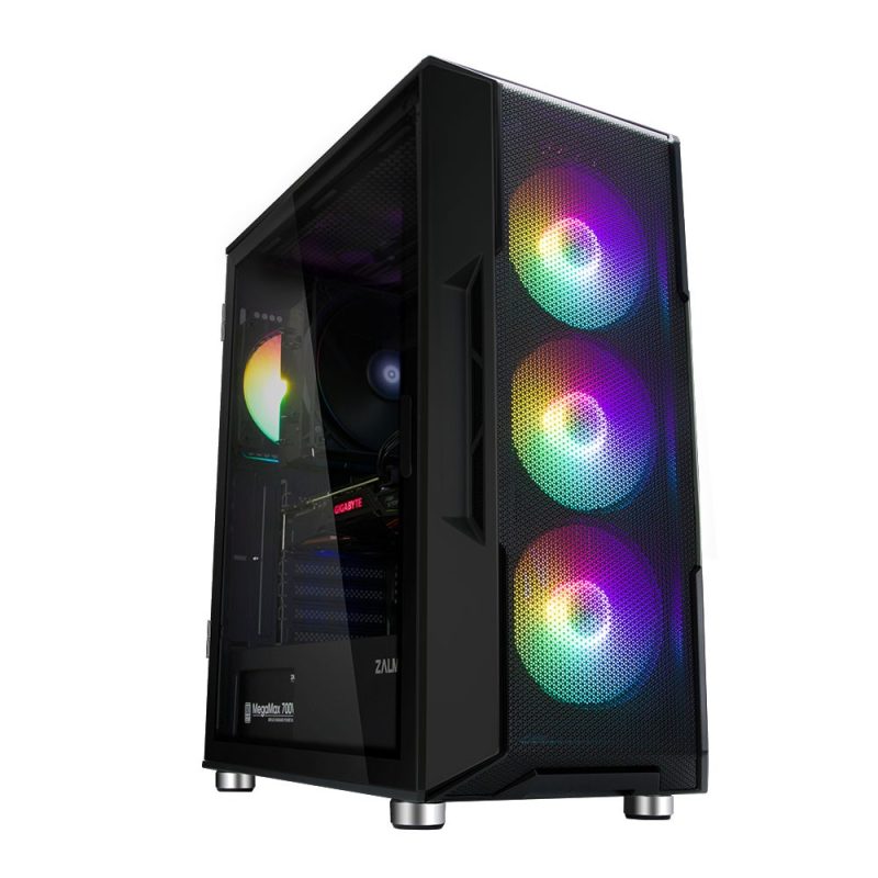 9930bd3ce9ad6bb653902da560fa3ae4.jpg Obudowa I3 Neo ATX Mid Tower RGB 4xwentylator, czarna