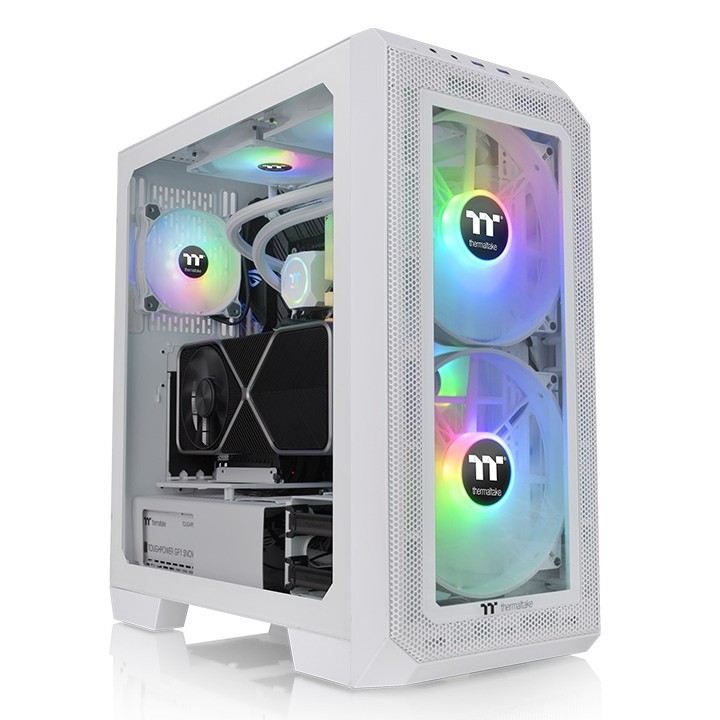 9fe198bb241fff8f9659cdfa7b326510.jpg Obudowa - View 300 MX ARGB*3 Tempered Glass - Snow
