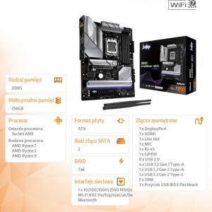 a3083780236847fc0be5e17af48d1cad.jpg Płyta główna B850 LIVEMIXER WIFI AM5 4DDR5 USB3.2 ATX