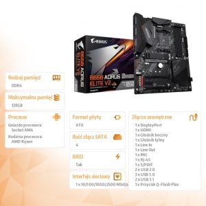 a4009cf22c859f1cfdacab0790e89672.jpg Płyta główna B550 AORUS ELITE V2 AM4 4DDR4 HDMI/DP M.2 ATX