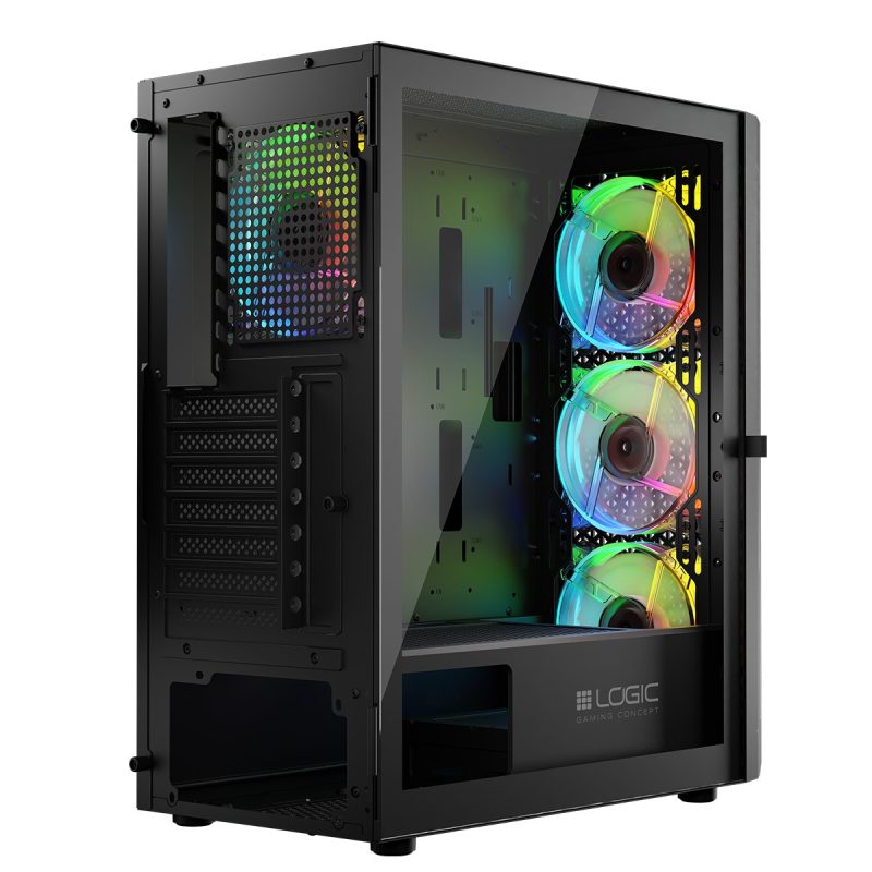 ae7057347c2e9c4787632dff707a2686.jpg Obudowa Komputerowa LOGIC ARAMIS ARGB MIDI USB 3.0 Czarna