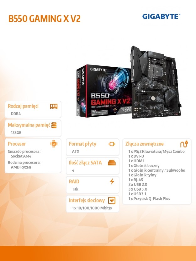 b80368268960d7029b70a8f901561d81.jpg Płyta główna B550 GAMING X V2 AM4 4DDR4 HDMI/DVI M.2 ATX