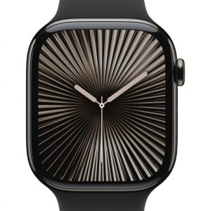 Watch Series 10 GPS + Cellular, koperta 46 mm z tytanu w kolorze łupkowym z paskiem sportowym w kolorze czarnym - rozmiar M/L