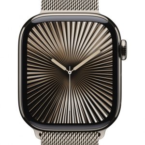 Watch Series 10 GPS + Cellular, koperta 46 mm z tytanu w kolorze naturalnym z bransoletą mediolańską w kolorze naturalnego tytanu - rozmiar M/L