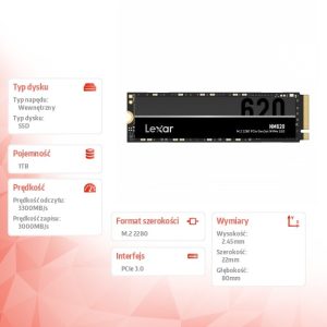 Dysk SSD NM620 1TB NVMe M.2 2280 3300/3000MB/s