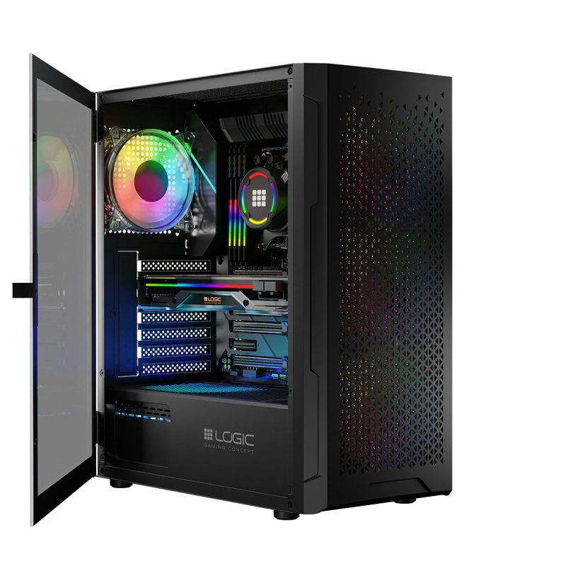 d2e7a1d405188abc6f5e9dc37cb71158.jpg Obudowa Komputerowa LOGIC ARAMIS ARGB MIDI USB 3.0 Czarna