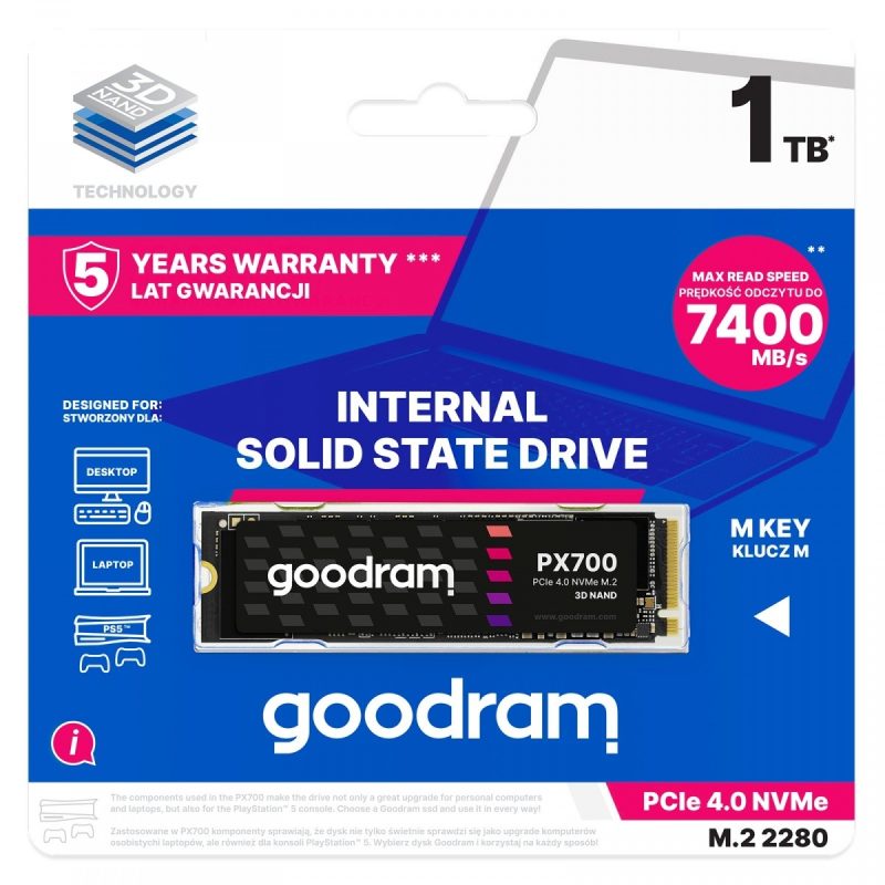 d7af91b0b04ce3fefcb1283bf38f4c9a.jpg Dysk SSD PX700 1TB M.2 PCIe 2280 4x4 7400/6500MB/s