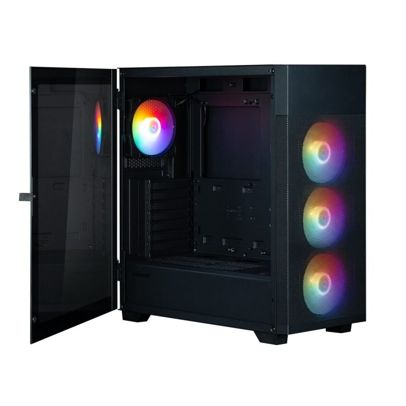 de0fe011ca3426e80a31c70ea2cd843a.jpg Obudowa S5 NEO Black ATX Mid Tower FRGB Fan x4